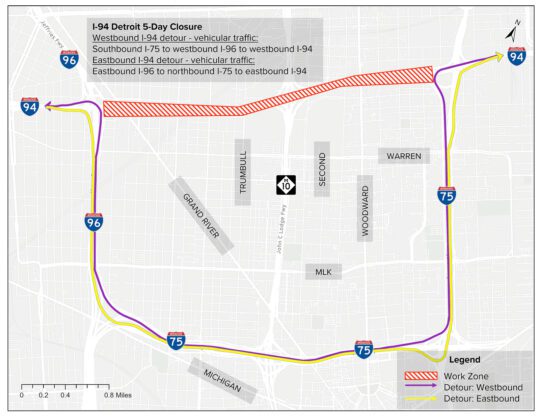 Detours and Traffic Updates – I-94 Modernization Project