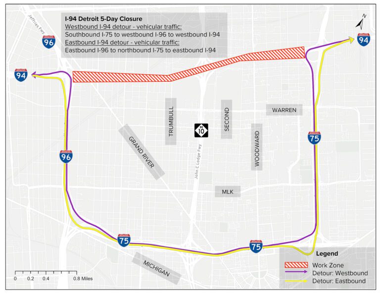 Detours and Traffic Updates – I-94 Modernization Project